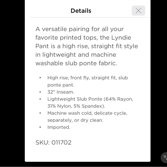 NWT Lilly Pulitzer Lyndie Knit Pant True Navy Size 6 Style# 011702 - Picture 7 of 7